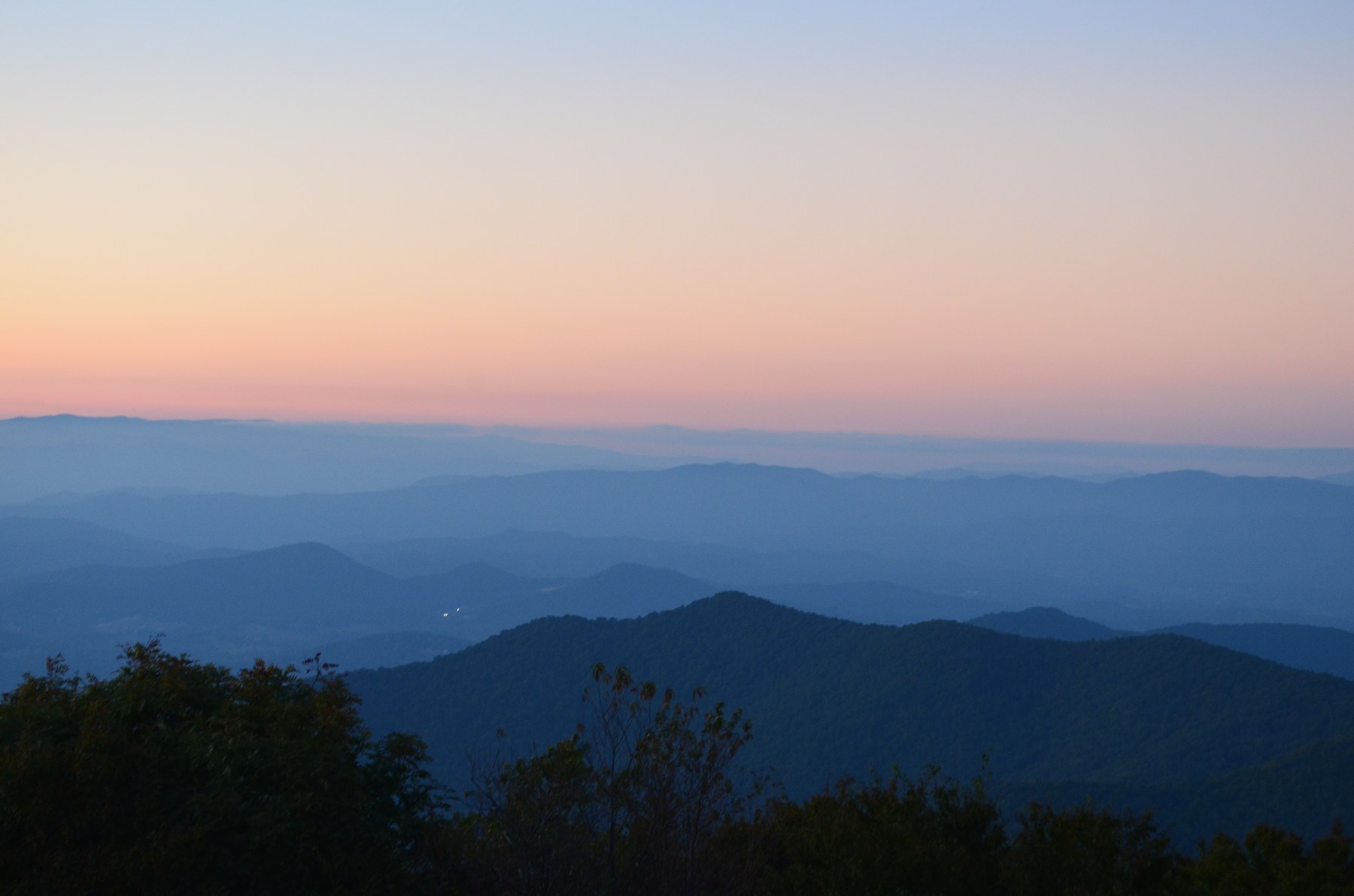Forested Blue Ridge mountains in North Georgia